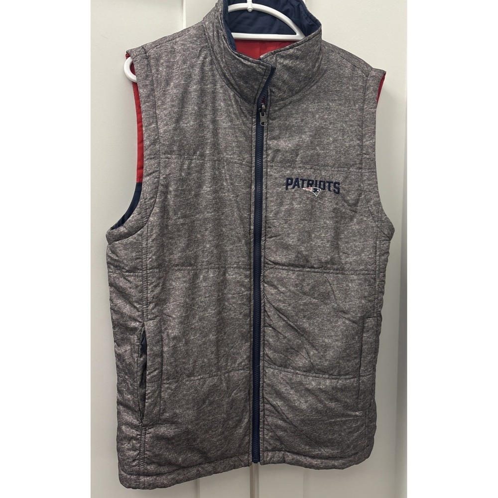 NFL New England Patriots Men's Small Reversible Puffer Vest G-III Full Zip - Picture 3 of 12